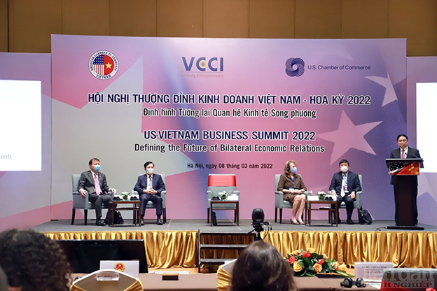 Chairman of the Board of Directors Dang Thanh Tam as a speaker at the Vietnam - US Business Summit 2022