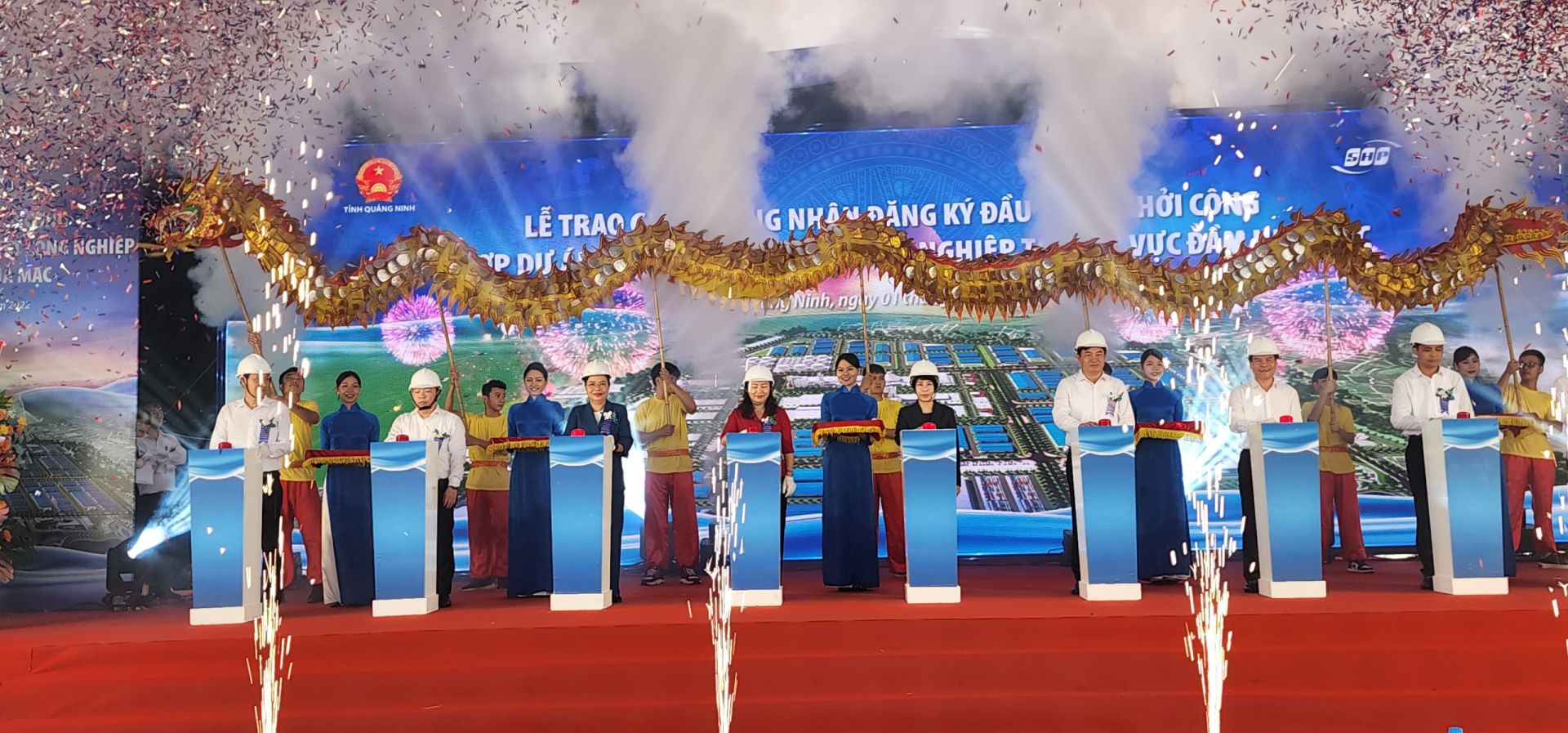 CONSTRUCTION GROUNDBREAKING OF COMPLEX OF PROJECTS IN NHA MAC LAGOON (QUANG NINH PROVINCE)